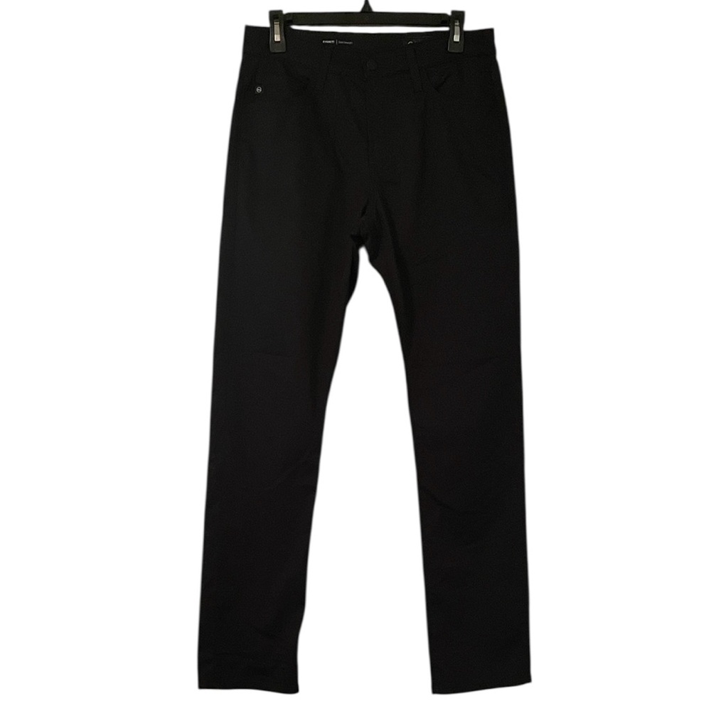 AG Adriano Goldschmied Men’s Black Everett Soft Slim Straight Pants‎ Size 30x32